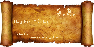 Hajduk Márta névjegykártya